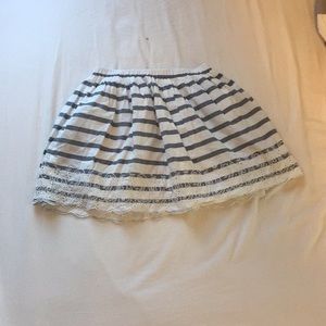 White and gray skirt